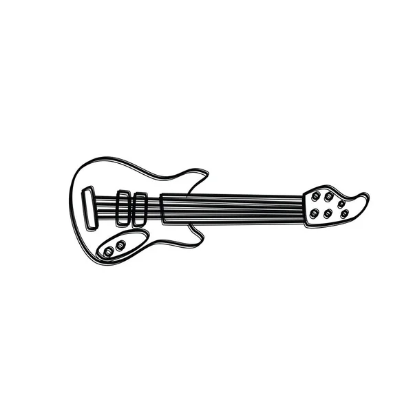 Tema arte guitarra rock — Vector de stock