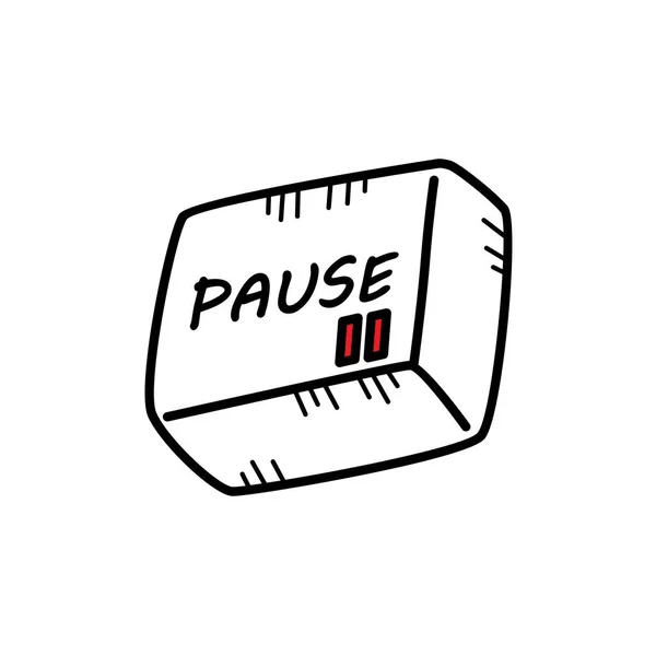 Pause Multimedia-Symbol-Taste — Stockvektor