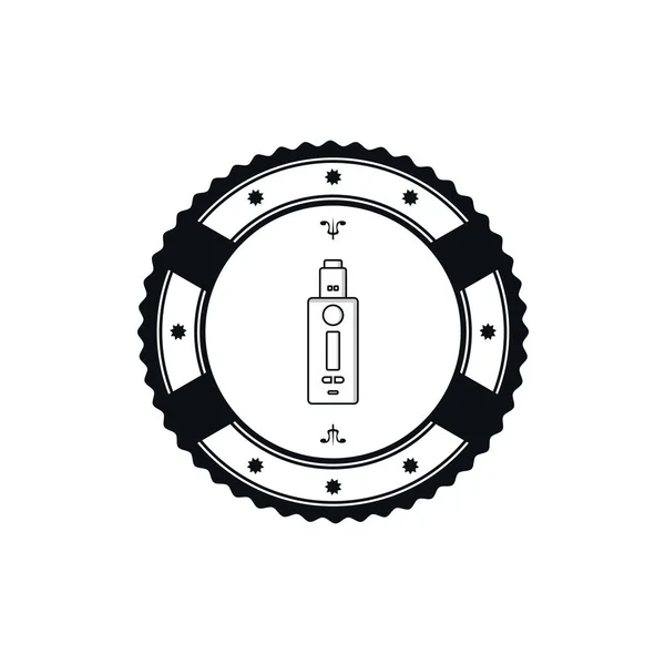 Logo elektroniczny przenośny odparowalnik — Wektor stockowy