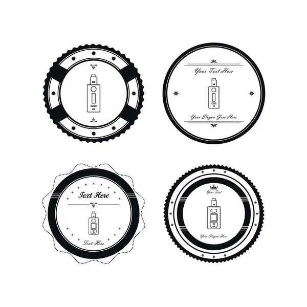 Vaporizador portátil electrónico logotipos conjunto — Archivo Imágenes Vectoriales