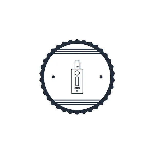 Electronic portable vaporizer logo — Stock Vector