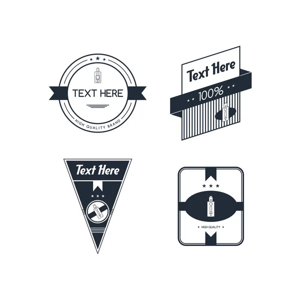 Набор логотипов электронного портативного испарителя — стоковый вектор