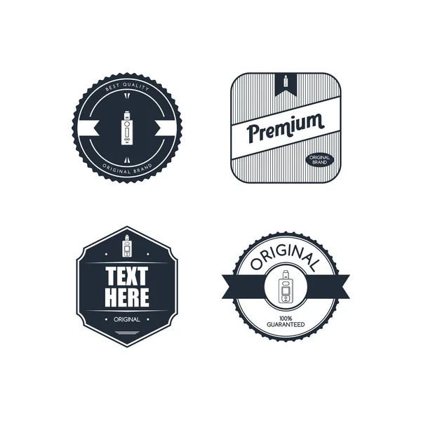 Набор логотипов электронного портативного испарителя — стоковый вектор