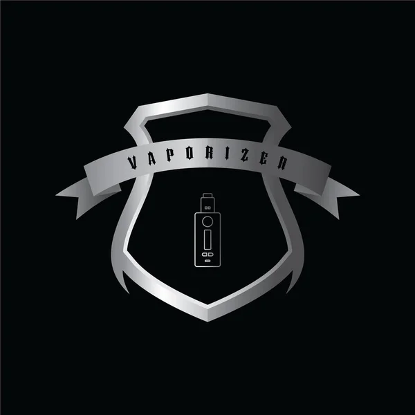 Logo del vaporizador portátil electrónico — Vector de stock