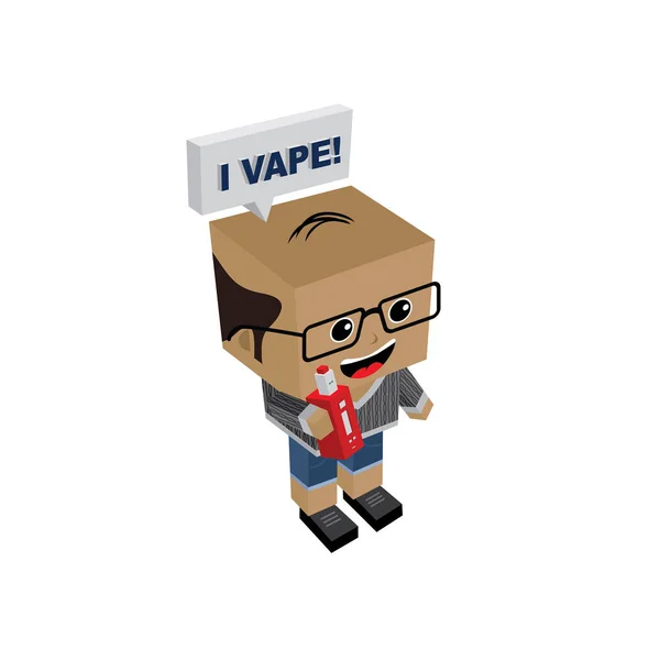 Ilustração do logotipo do vaper — Vetor de Stock