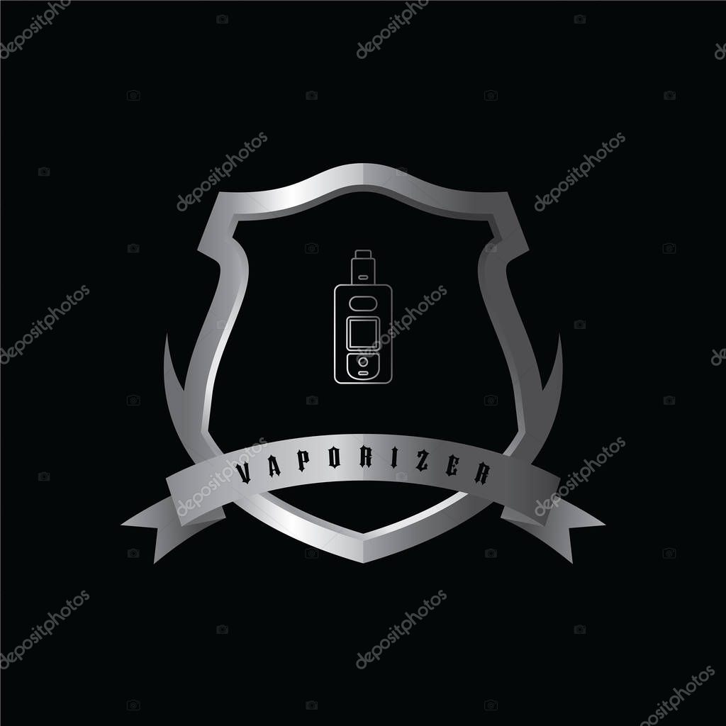 Portable vaporizer logo, vector illustration