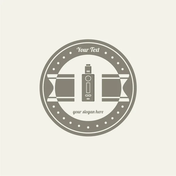 Logo del vaporizador portátil electrónico — Vector de stock