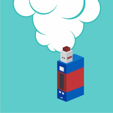 Renkli elektronik taşınabilir Buharlaştırıcı logo