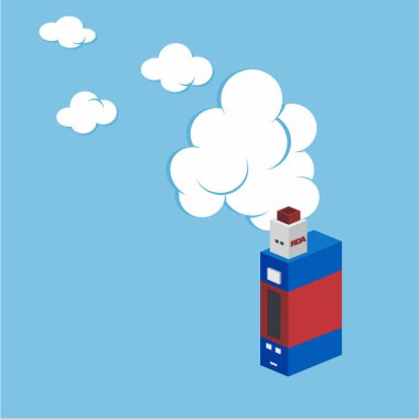 Renkli elektronik taşınabilir Buharlaştırıcı logo