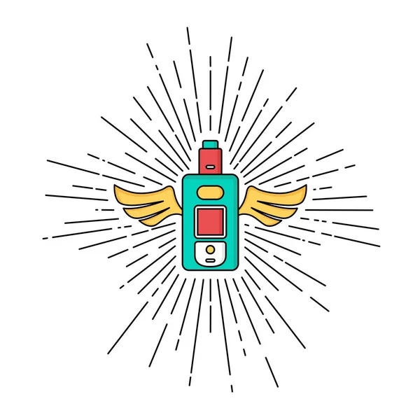 Logo du vaporisateur portable électronique couleur — Image vectorielle
