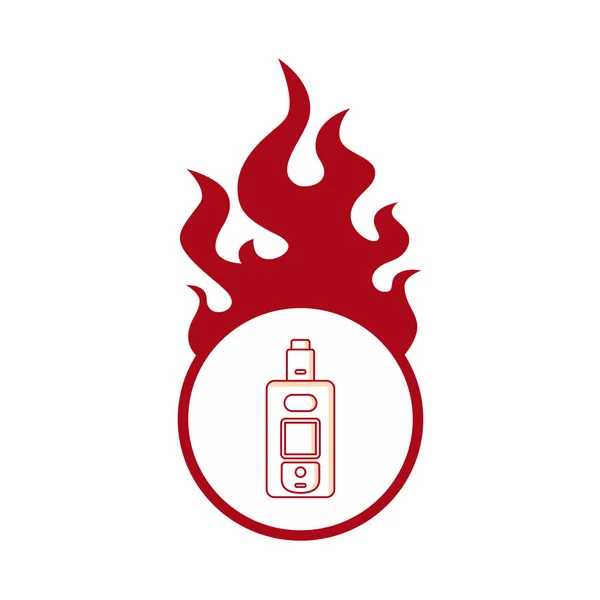 電子ポータブル気化器ロゴ — ストックベクタ