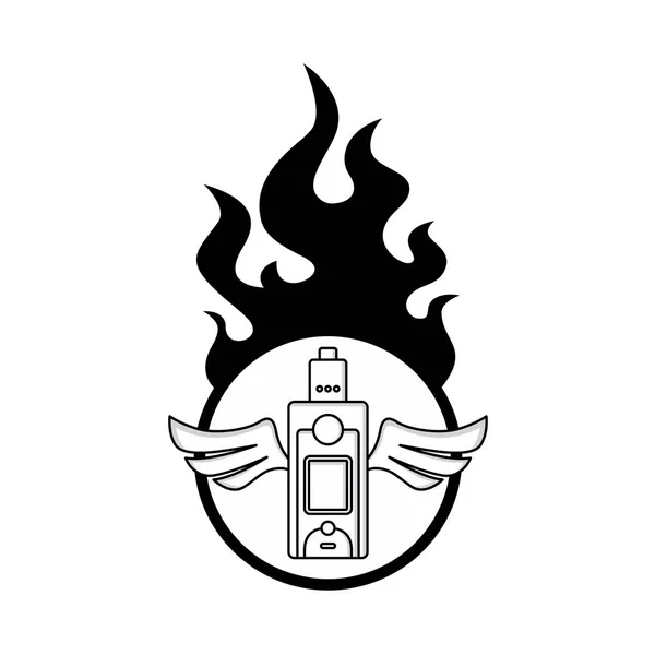 Elektronische draagbare vaporizer logo — Stockvector