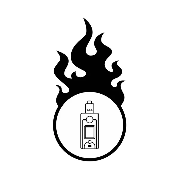 Electronic portable vaporizer logo — Stock Vector
