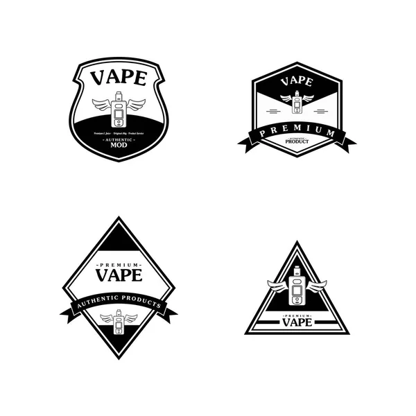 Conjunto de vaporizadores electrónicos portátiles logos — Vector de stock