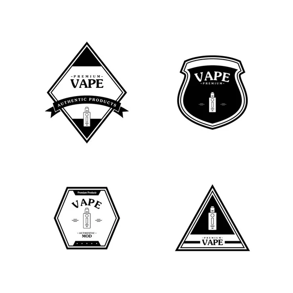 Conjunto de vaporizadores electrónicos portátiles logos — Archivo Imágenes Vectoriales