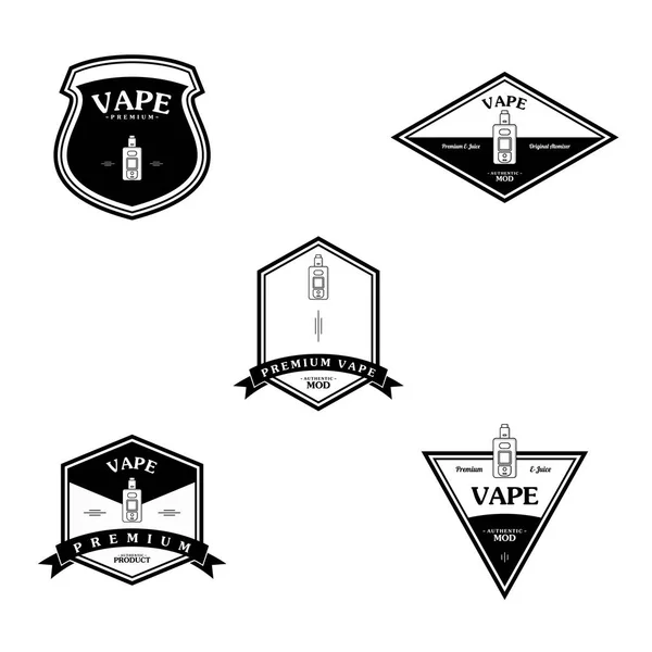 Set of electronic portable vaporizer logos — Stock Vector