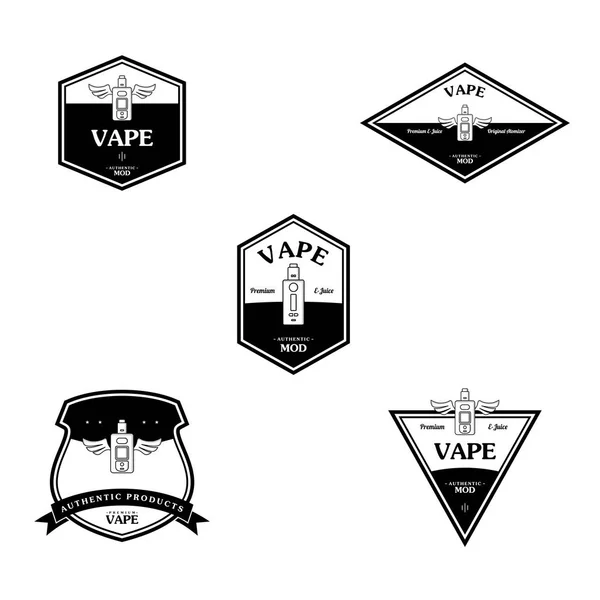 Jeu de logos de vaporisateur portable électronique — Image vectorielle