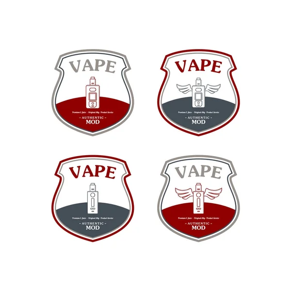 Conjunto de vaporizadores electrónicos portátiles logos — Archivo Imágenes Vectoriales