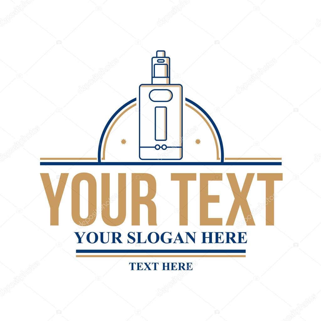 Portable vaporizer logo, vector illustration