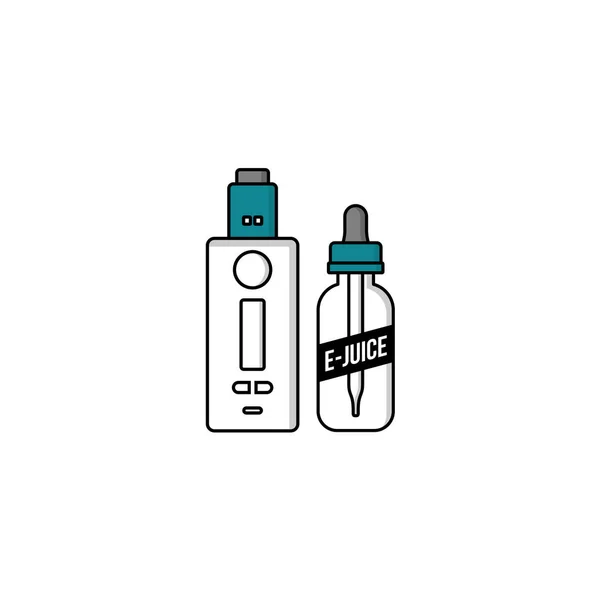 Logo vaporizer portabel elektronik warna - Stok Vektor