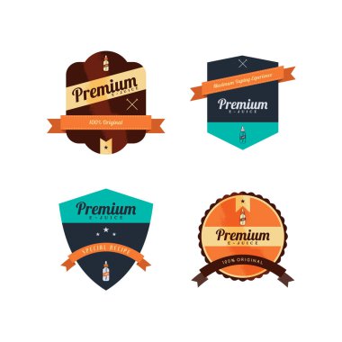 Elektronik taşınabilir Buharlaştırıcı logolar kümesi