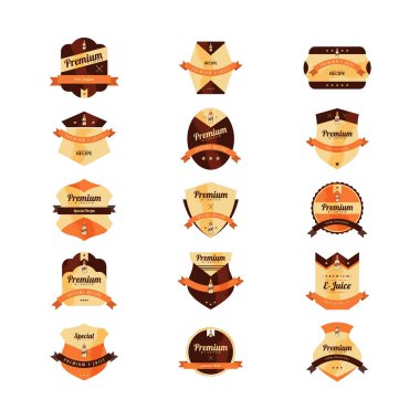 Elektronik taşınabilir Buharlaştırıcı logolar kümesi