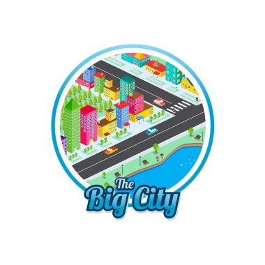 izometrik blok çizgi film dünya