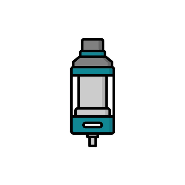 Kleurenlogo elektronische draagbare vaporizer — Stockvector