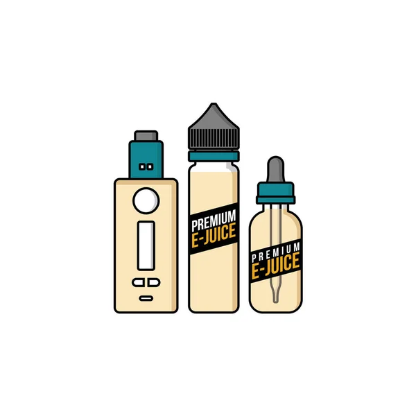 Set of electronic portable vaporizer logos — Stock Vector