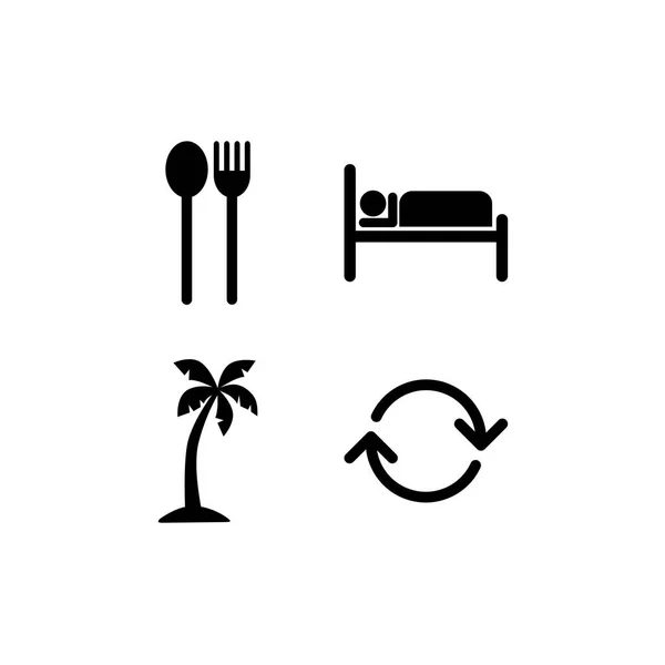 Eat Work Sleep Repeat Icons Stock Illustration - Download Image