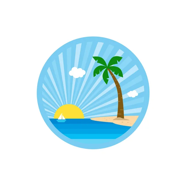 Sea side beach — Stock Vector