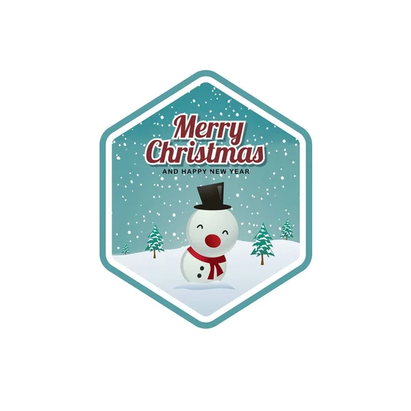 Merry Christmas label — Stock Vector