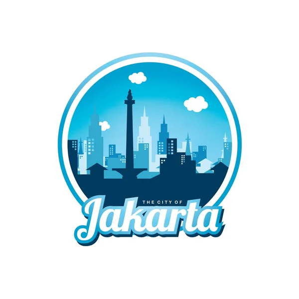 Indonésie thème de l'étiquette — Image vectorielle