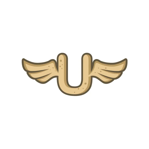Luchtvaart brief logo — Stockvector