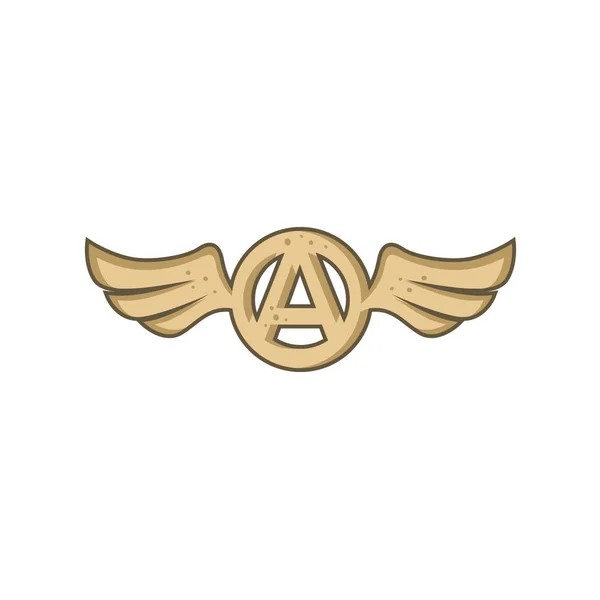 Logotipo carta de aviación — Archivo Imágenes Vectoriales