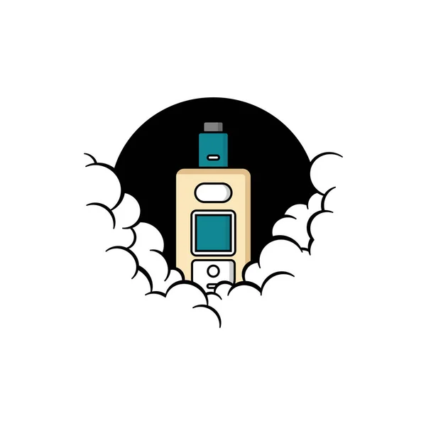 Logo vaporizzatore portatile elettronico a colori — Vettoriale Stock