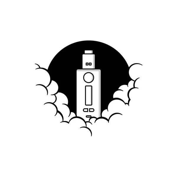 カラー電子ポータブル気化器ロゴ — ストックベクタ