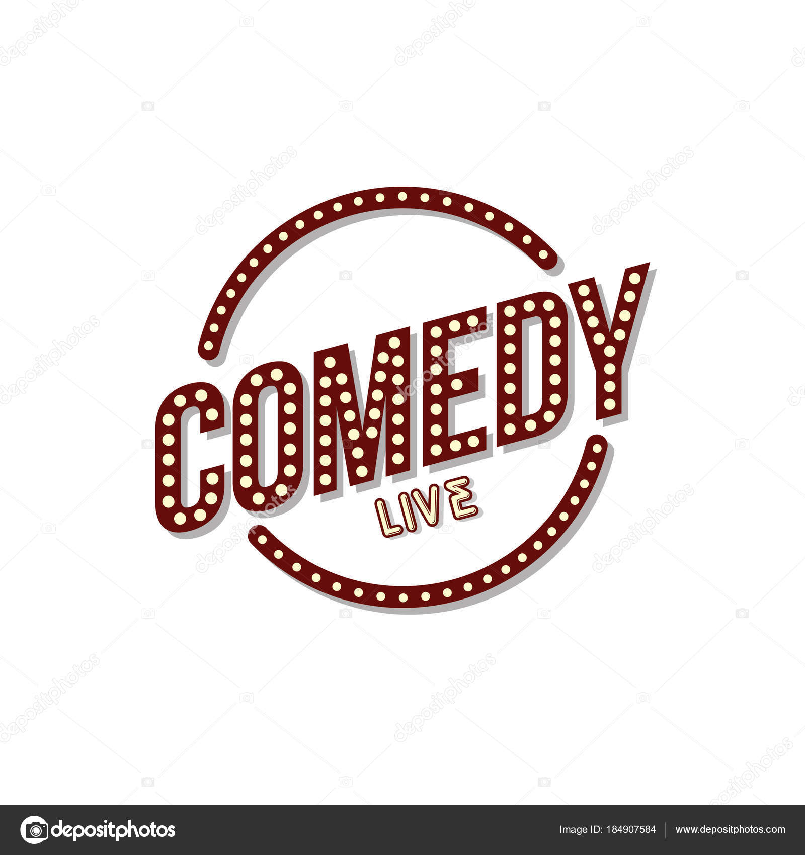 Stand Comedy Bright Logo White Background Stock Vector Image by  ©vectorfirst #184907584