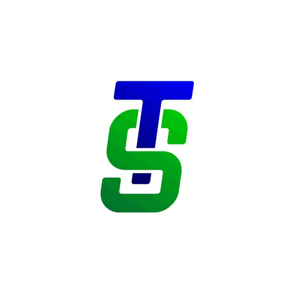 Due Lettere Logo Isolate Bianco — Vettoriale Stock