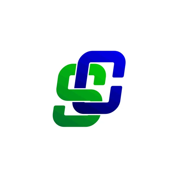 Две Буквы Логотипа Изолированные Белом — стоковый вектор