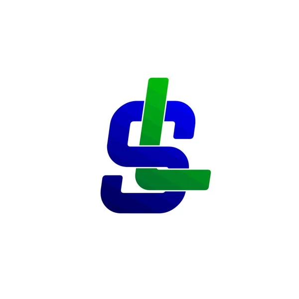 桁の文字ロゴ 白で隔離 — ストックベクタ
