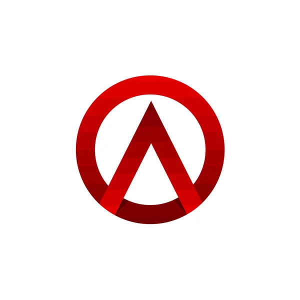 Logotipo Abstrato Vermelho Isolado Branco — Vetor de Stock
