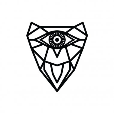 baykuş basit bir logo, vektör çizim