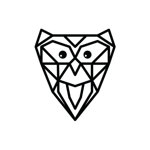 フクロウ シンプルなロゴ ベクトル イラスト — ストックベクタ