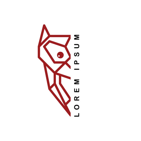 Gufo Logo Semplice Illustrazione Vettoriale — Vettoriale Stock