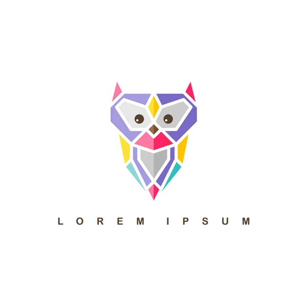 Owl Simple Logo Vector Illustration — Stock Vector