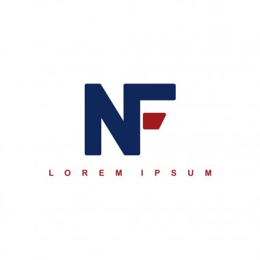alfabe harfleri nf logosunu görmeniz gerekir. Vektör çizim