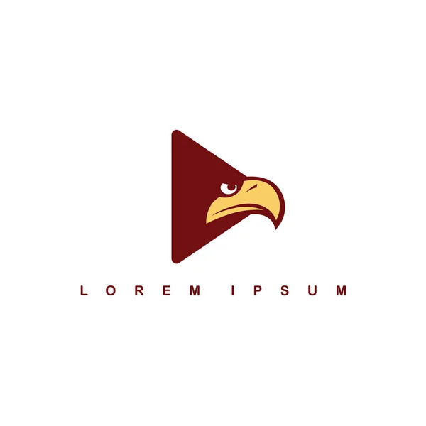 Águia Falcão Pássaro Logotipo Modelo Arte Vetorial — Vetor de Stock