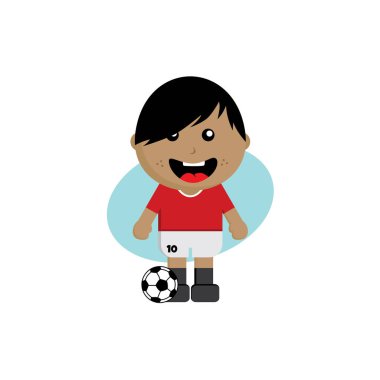 futbol takımı Dünya Şampiyonası. Oyuncu karakter. Vektör çizim