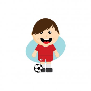 futbol takımı Dünya Şampiyonası. Oyuncu karakter. Vektör çizim